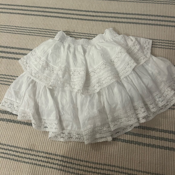 American Eagle White Lace Ruffle Mini Skirt with Built-in Shorts - Picture 4 of 4
